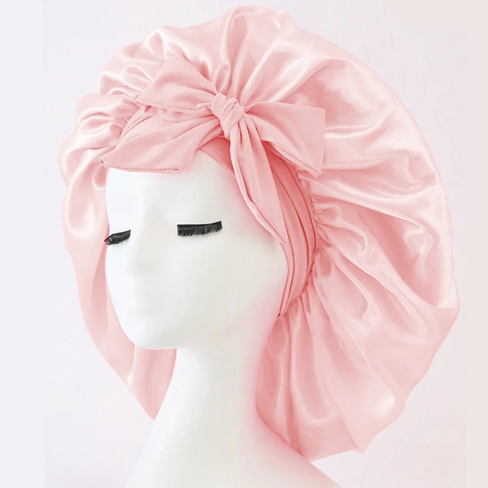 The BloomSleep Satin Hair Bonnet
