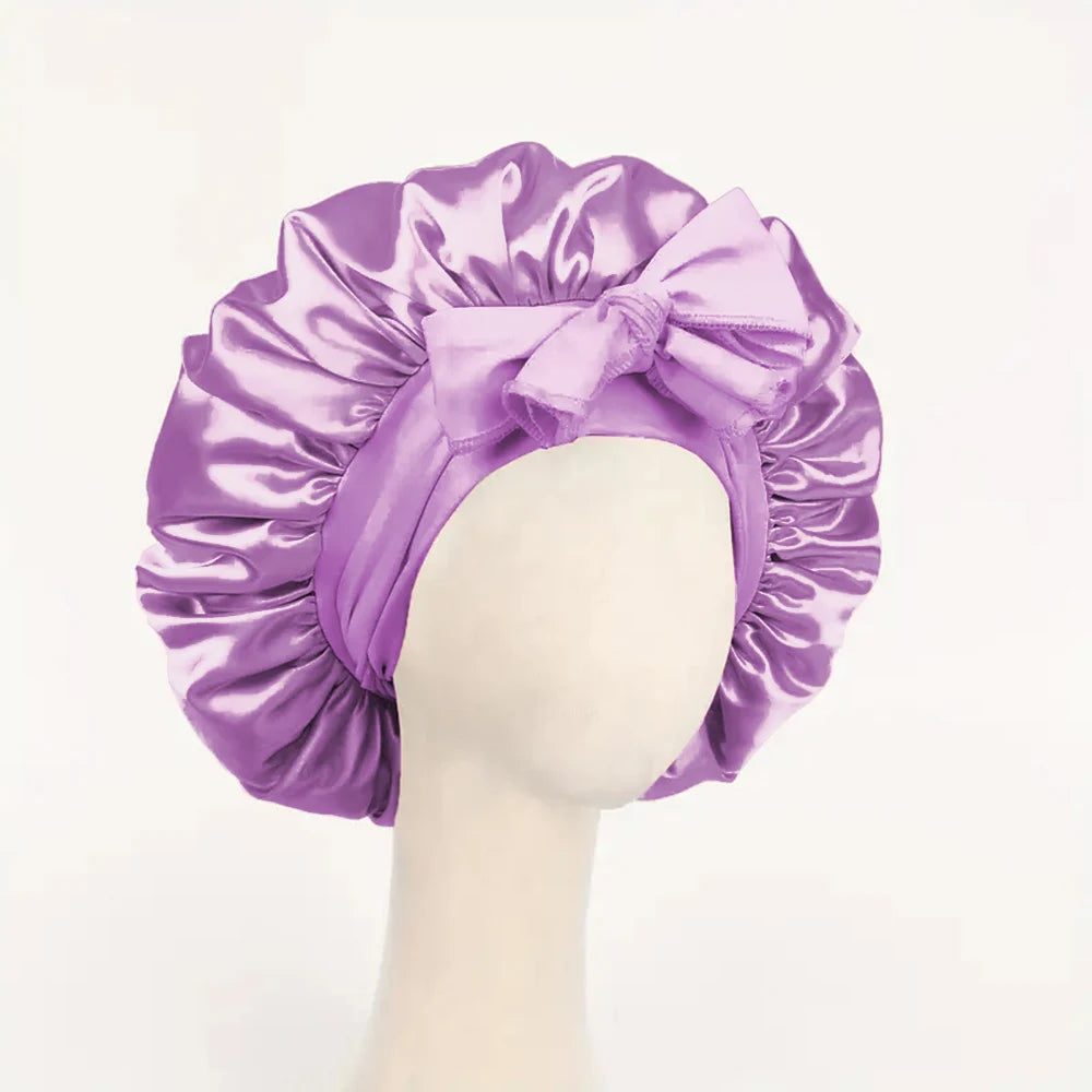 The BloomSleep Satin Hair Bonnet
