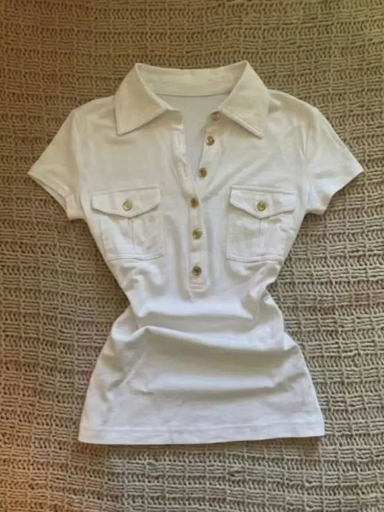 Vintage 90s Distressed Graphic Polo Tee