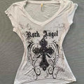 Harajuku Punk V-Neck Graphic Tee