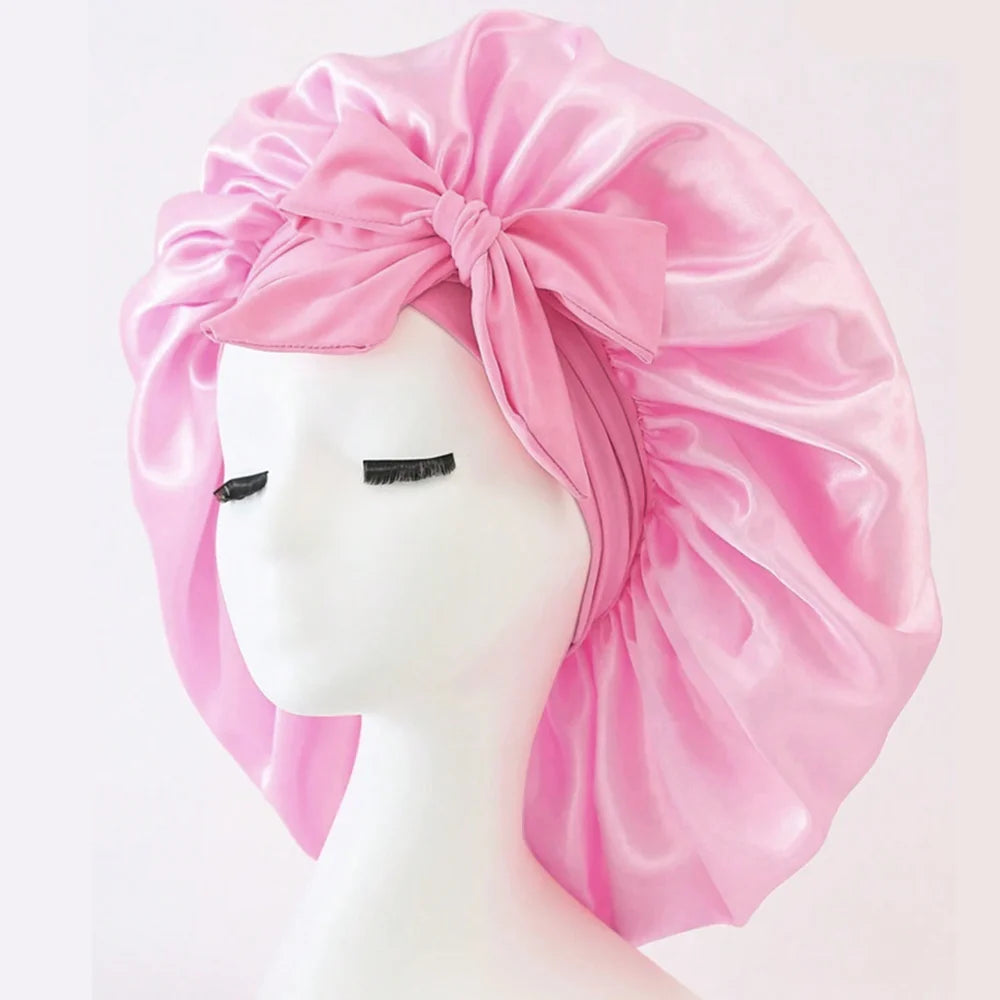 The BloomSleep Satin Hair Bonnet