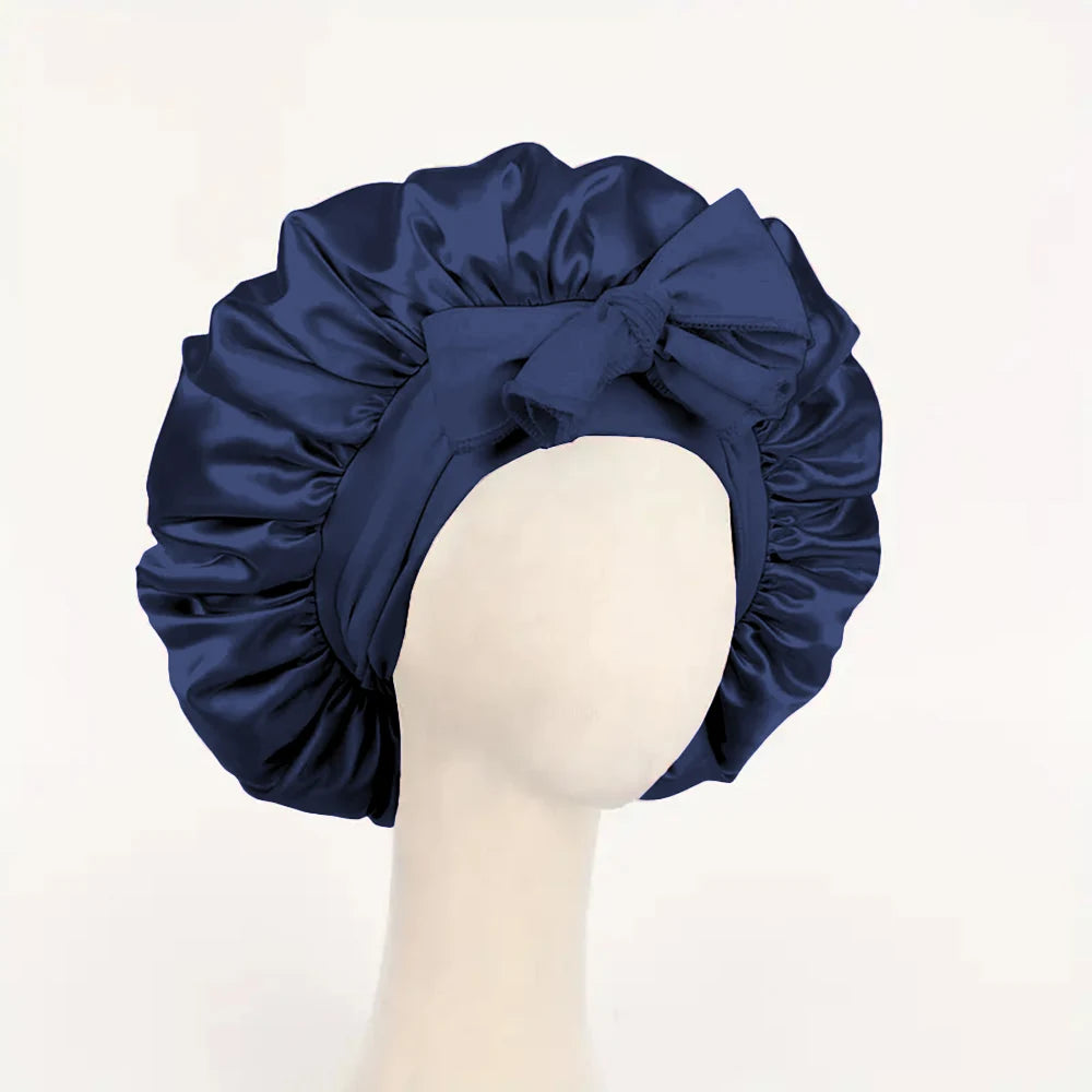 The BloomSleep Satin Hair Bonnet