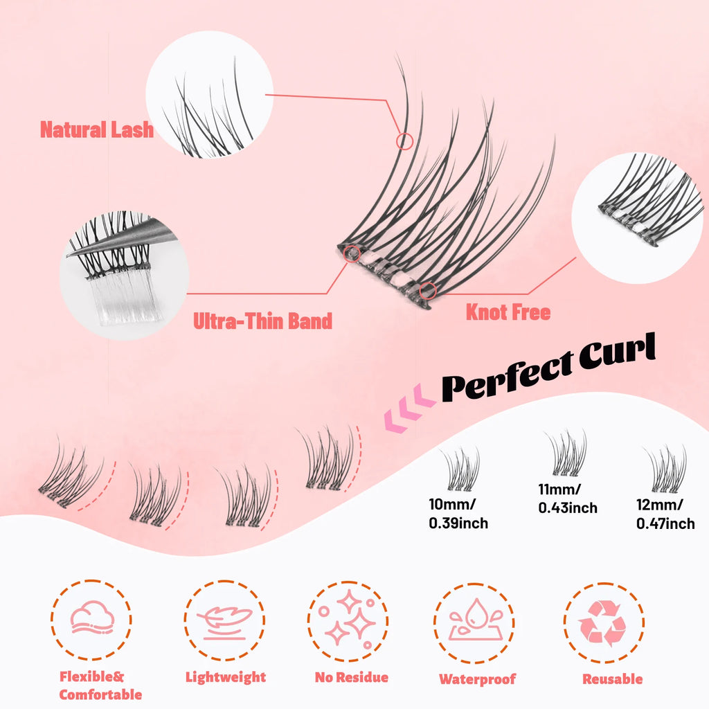 The BloomLash Self-Adhesive Cluster Set