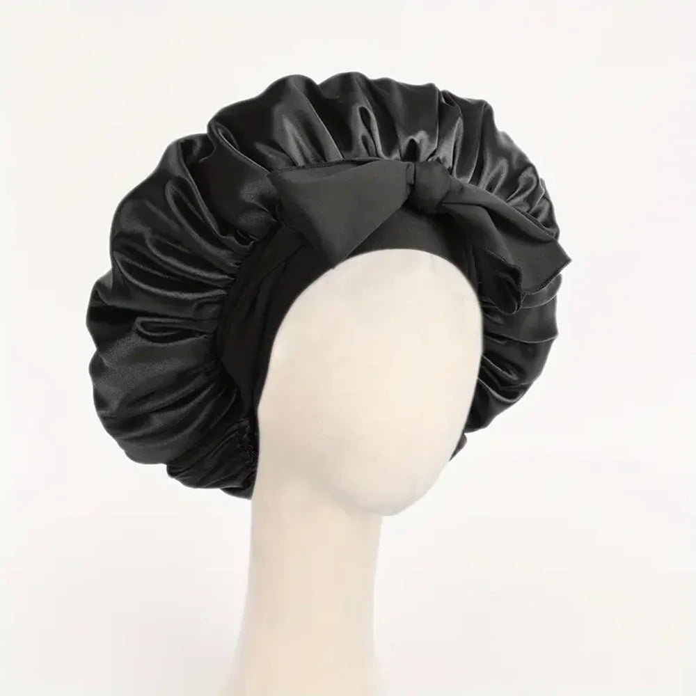 The BloomSleep Satin Hair Bonnet