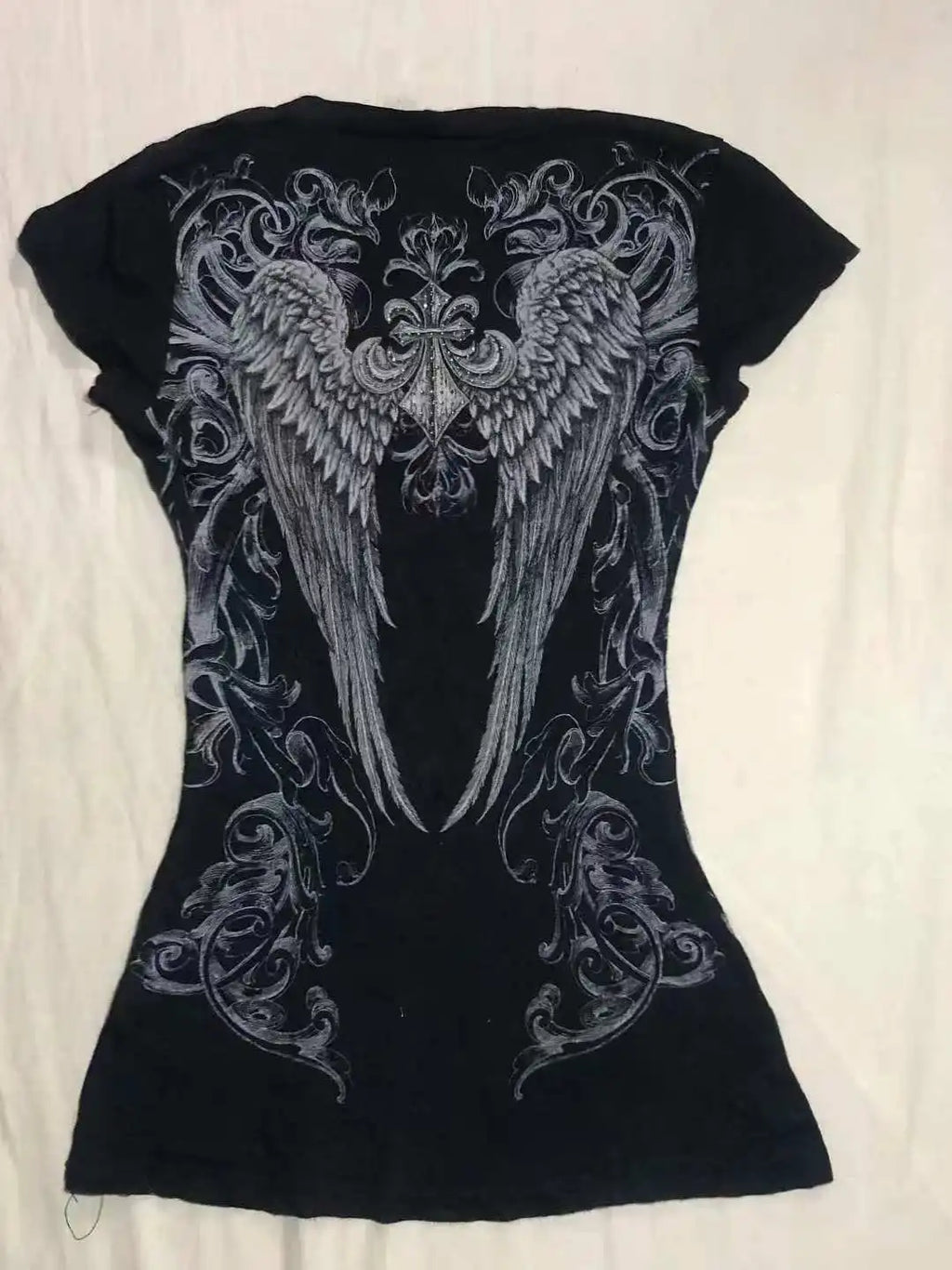 Harajuku Gothic V-Neck Graphic Tee