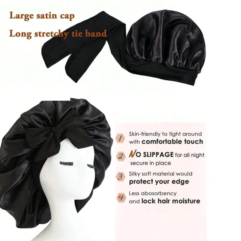 The BloomSleep Satin Hair Bonnet