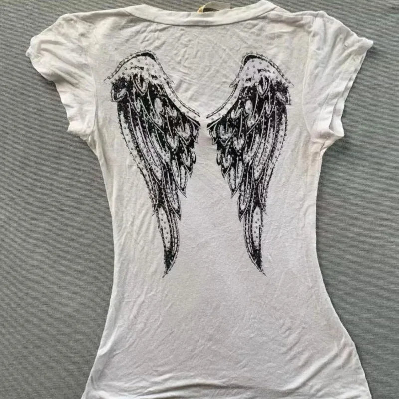 Harajuku Punk V-Neck Graphic Tee
