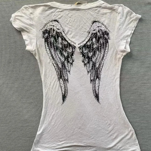 Harajuku Punk V-Neck Graphic Tee